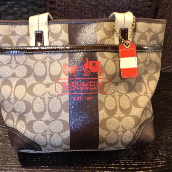 Coach Handbags - Coach Tote Signature Bag